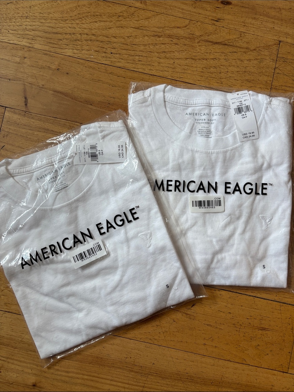 American Eagle Outfitters White Crewneck plain white Tee Pair